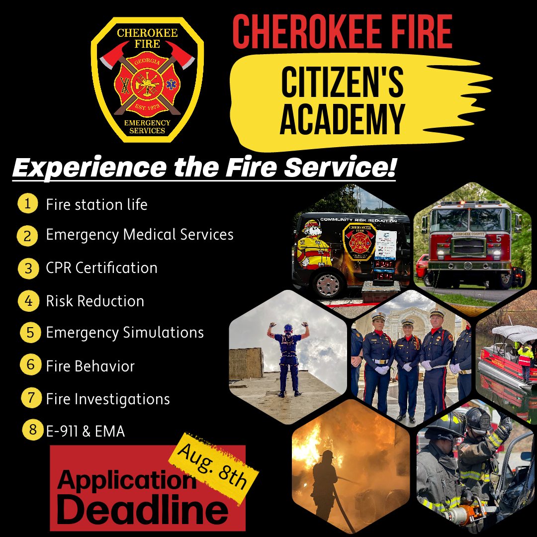 Cherokee County Fire & Emergency Services to Host Citizen’s Fire Academy This Fall Cherokee County Fire & Emergency Services to Host Citizen’s Fire Academy This Fall