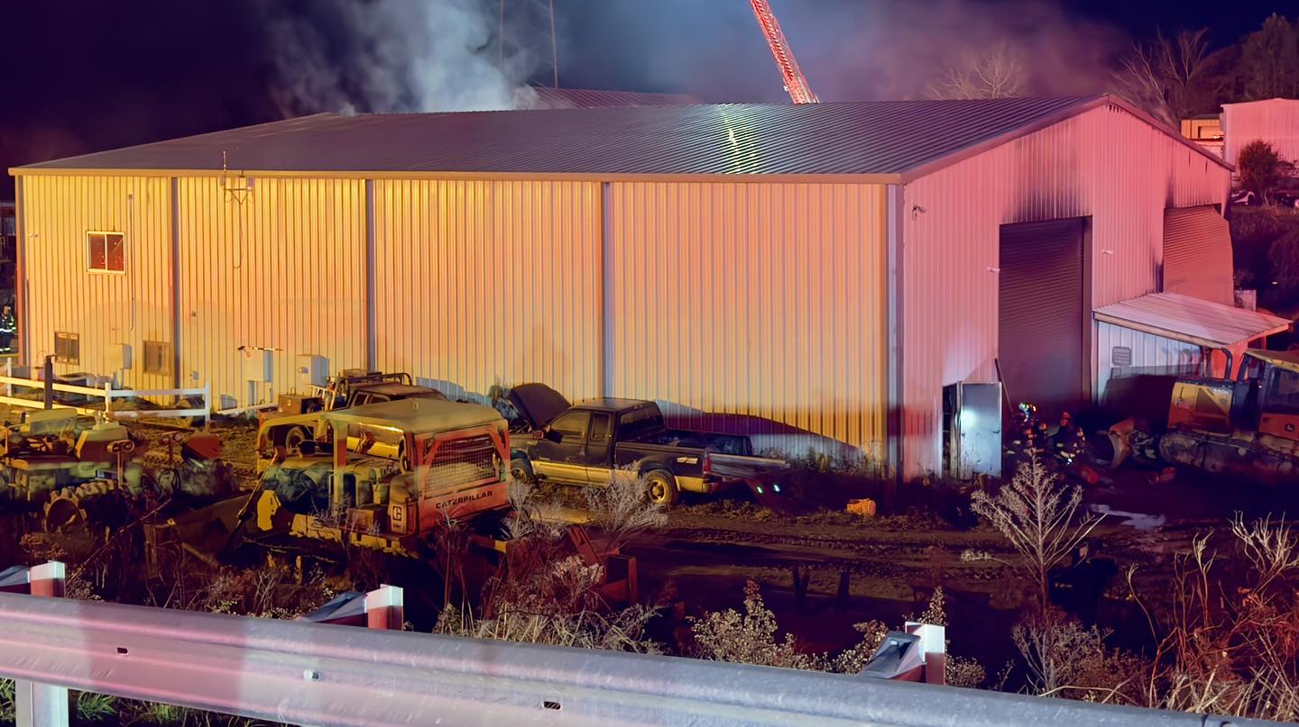 Commercial structure fire at Trench, Inc.