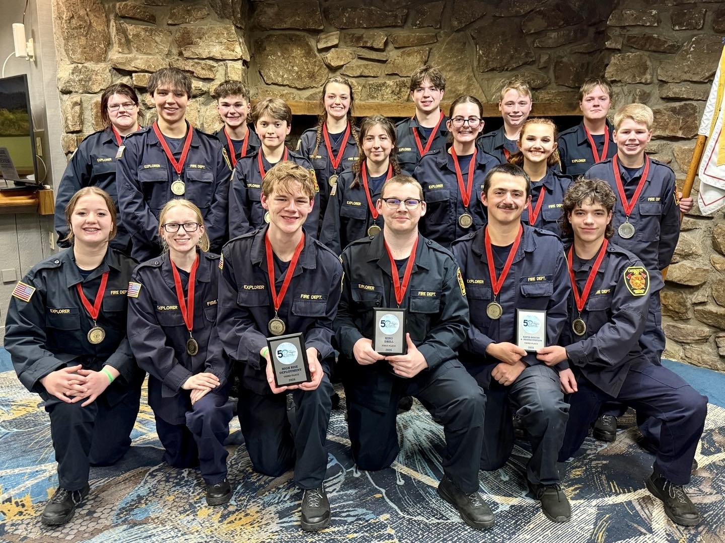 Fire Explorers earned 3 trophies at Winterfest 2026